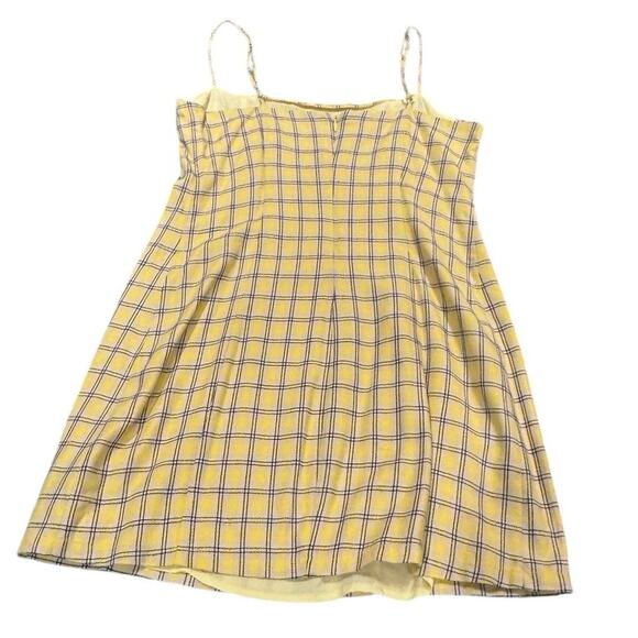 Revolve Capulet Preppy Clueless 90’s Inspo Plaid Yellow Amber Mini Dress Small - Picture 3 of 8
